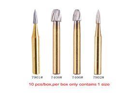 Foto van Schoonheid gezondheid 10pcs box dental burs tungsten carbide drill for high speed handpiece fg7901 f