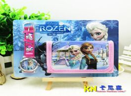Foto van Horloge disney mickey gift watch wallet set ice princess cartoon children s stationery student prize