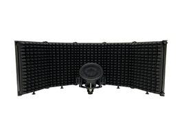 Foto van Elektronica microphone isolation shield 5 panel wind screen foldable 3 8 and threaded high density a