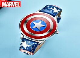 Foto van Horloge disney super hero marvel avengers captain america child leather pu waterproof children quart