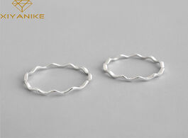 Foto van Sieraden xiyanike minimalist 925 sterling silver finger rings new fashion curve wave geometric handm