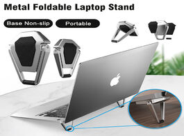 Foto van Computer metal foldable laptop stand base non slip desktop portable notebook holder cooling bracket 
