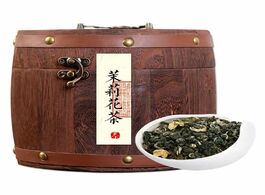 Foto van Meubels 2019 new tea jasmine strong flavor old beijing wooden barreled green snowflake snail 500g