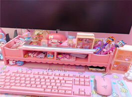 Foto van Huis inrichting 1pc pink wood notebook increase bracket computer desktop lift shelf laptop dolls col