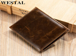 Foto van Tassen westal men s wallet luxury purse for designer rfid engraving credit card holder money bag