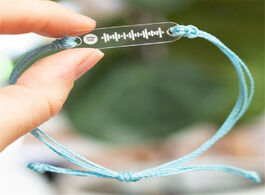 Foto van Sieraden custom music spotify code rope bracelet for women men fashion hand made adjustable personal