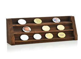 Foto van Huis inrichting 2 styles coin display stand case collector wooden storage shelves collectible coins 