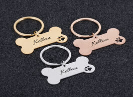 Foto van Sieraden anti lost personalized pet id tag keychain engraved name for cat puppy dog collar pendant k