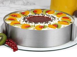 Foto van Huis inrichting 4 inch round mousse cake ring adjustable mold with scale retractable stainless steel
