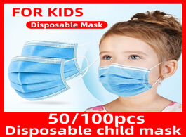 Foto van Schoonheid gezondheid 50 100pcs disposable child medical mask 3 layer non woven anti dust breathable