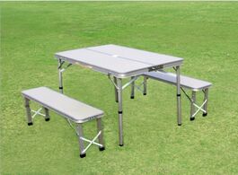 Foto van Meubels 3pcs folding table desk laptop bed lightweight picnic aluminum alloy camping bbq rain proof 