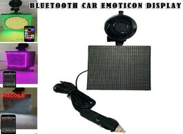 Foto van Auto motor accessoires 2020 full color wireless bluetooth app control car smiley face led sign shop 