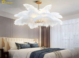 Foto van Lampen verlichting feather modern pendant lights for bedroom home decor living room decoration luxur
