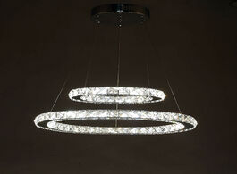 Foto van Lampen verlichting modern k9 crystal led chandelier lights home lighting chrome lustre chandeliers c