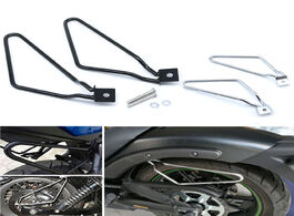 Foto van Tassen motorcycle universal retro side bag protection bracket box hanging leather belt buckle
