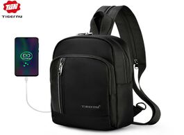 Foto van Tassen tigernu high quality usb charging 9.7 ipad men water repellent chest bag fashion casual bags 