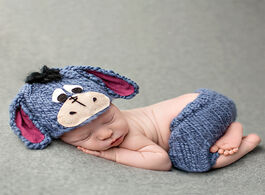 Foto van Baby peuter benodigdheden 2020 new navy blue cartoon animals handmade crochet wool knitted outfits p