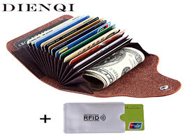 Foto van Tassen dienqi retro genuine leather money clips wallet cardholder dollar holder designer new men bag
