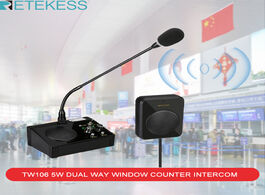 Foto van Beveiliging en bescherming retekess tw106 5w dual way window counter intercom interphone system for 