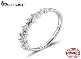 Foto van Sieraden bamoer s925 sterling silver clear platinum cz vintage vine finger rings for women engagemen