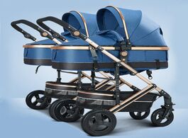 Foto van Baby peuter benodigdheden 2020 twin stroller can sit high landscape luxury detachable boys ang grils