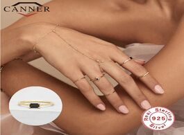 Foto van Sieraden canner 925 sterling silver rings for women cute snake round ring black zircon gold color fi