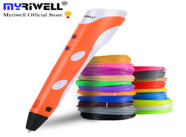 Foto van Computer myriwell 3d printing pens 1.75mm abs smart pen with filament for kids child education tools