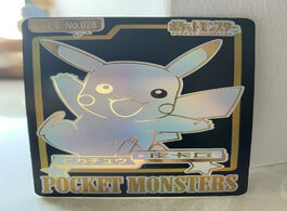 Foto van Speelgoed pokemon pikachu black gold card toys hobbies hobby collectibles game collection anime card