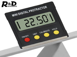 Foto van Gereedschap r d 360 degree mini digital protractor inclinometer electronic level box magnetic base m