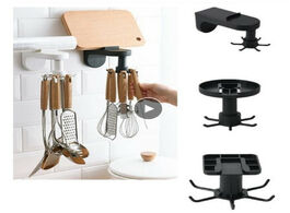 Foto van Huis inrichting 360 degrees rotated kitchen hooks self adhesive 6 door hook hanger hanging rack bath