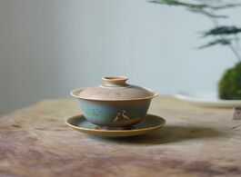 Foto van Huis inrichting luwu vintage ceramic gaiwan teaup handpainted tureen tea makers accessories 150ml
