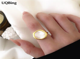 Foto van Sieraden drop shipping luxury 925 sterling silver round white shell wedding rings for women christma