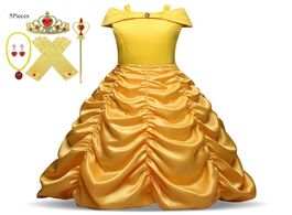 Foto van Baby peuter benodigdheden beauty princess dress and the beast girl child party costume magic wand cr