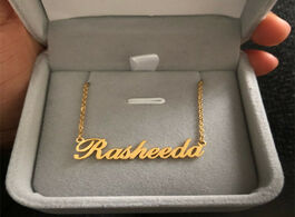 Foto van Sieraden stainless steel choker custom name necklace personalized jewelry men handmade nameplate pen