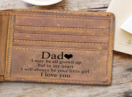 Foto van Tassen genuine leather wallet for men personalized gift father dad custom engarved gifts from daught