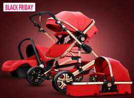 Foto van Baby peuter benodigdheden stroller 3 in 1 carriage high landscape pram foldable pushchair car seat
