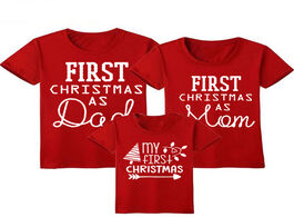 Foto van Baby peuter benodigdheden 1pcs first christmas as mom dad t shirt funny family matching tshirt mommy