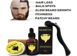 Foto van Schoonheid gezondheid beard growth kit derma roller serum oil balm facial hair for men