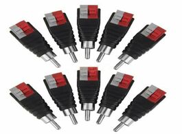 Foto van Elektronica 10pcs speaker wire cable to audio male rca connector adapter jack plug pip be