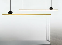 Foto van Lampen verlichting led linear pendant lights for dining table kitchen island lighting brass gold caf