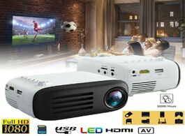 Foto van Computer 1080p led mini projector for smartphone home theater cell phone full hd halloween mobile pr
