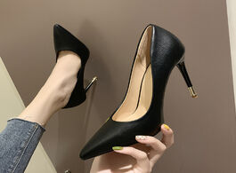 Foto van Schoenen 10cm high heels women stiletto point toe woman sexy pumps black shoes for female