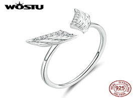 Foto van Sieraden wostu wings fashion ring 925 sterling silver zircon open adjustable finger for women weddin