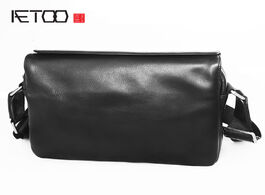 Foto van Tassen aetoo leather shoulder bag simple fashion large capacity messenger business casual men s