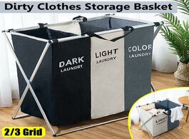 Foto van Huis inrichting x shape collapsible dirty clothes laundry basket 2 3 section foldable organizer dorm