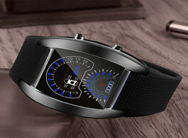 Foto van Horloge new arrival fashion aviation turbo dial flash led watch gift men lady sports car meter watch