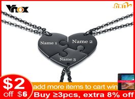 Foto van Sieraden vnox free personalized engraving name best friends necklaces friendship heart forever love 
