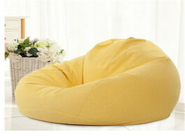 Foto van Meubels 1pc large bean bag sofa cover without filler chair cloth lounger seat living room clothes to