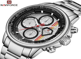 Foto van Horloge naviforce new chronograph quartz watch stainless steel top brand luxury men watches waterpro