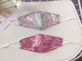 Foto van Sieraden elastic bling fashion sequined masks for face women breathable crystal masquerade jewellry 